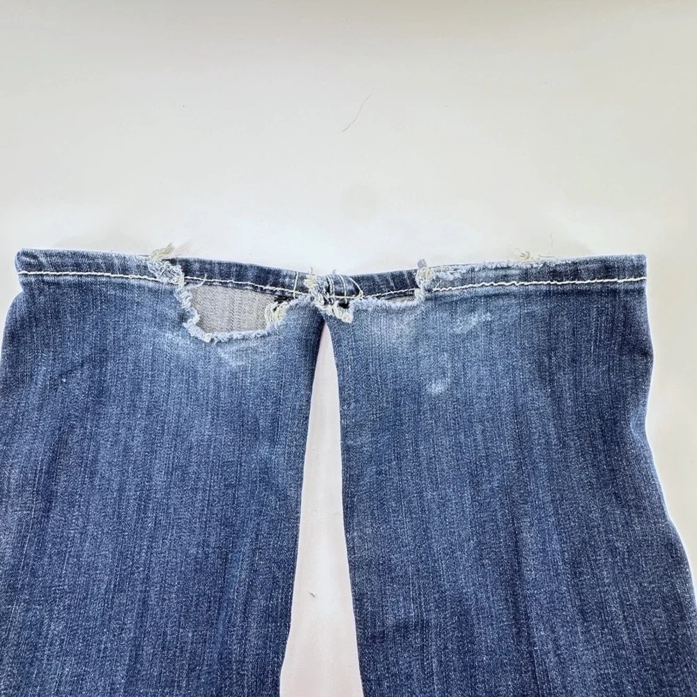 Ariat REAL Bootcut Jeans Kids Size 14 Blue Dark Wash Contrast Stitching - Picture 16 of 16